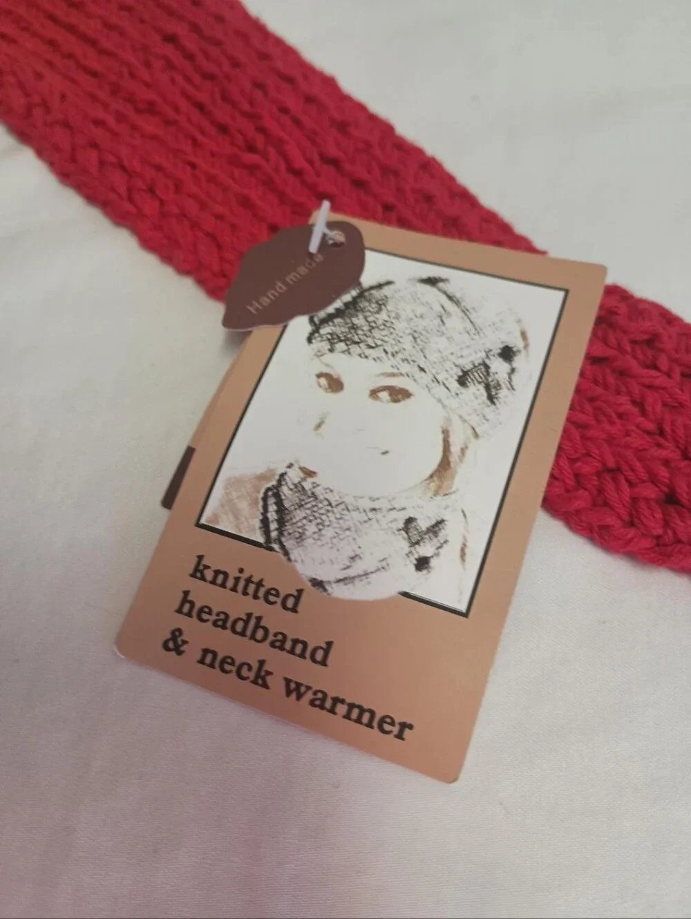 C.C Exclusives Women's Knitted Headband with Sequin Flower Cozy RED
